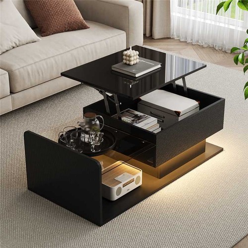 Hochglanz couchtisch mit - mit, led