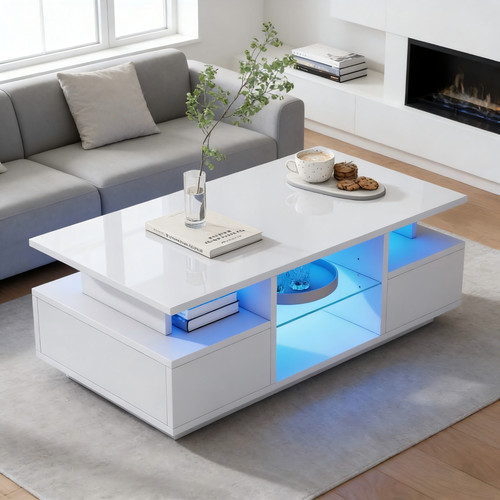 Couchtisch mit schubladen - couchtisch,