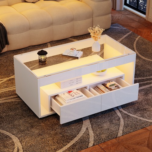 Couchtisch mit led - couchtisch, beleuchtung