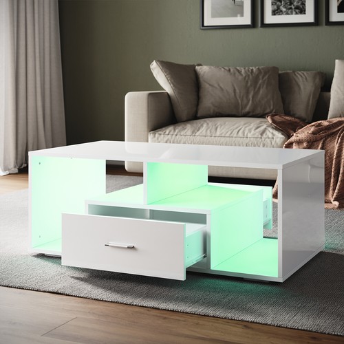 Led sofatisch 100cm tisch - led,